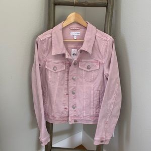 Loft denim jacket. Light pink.